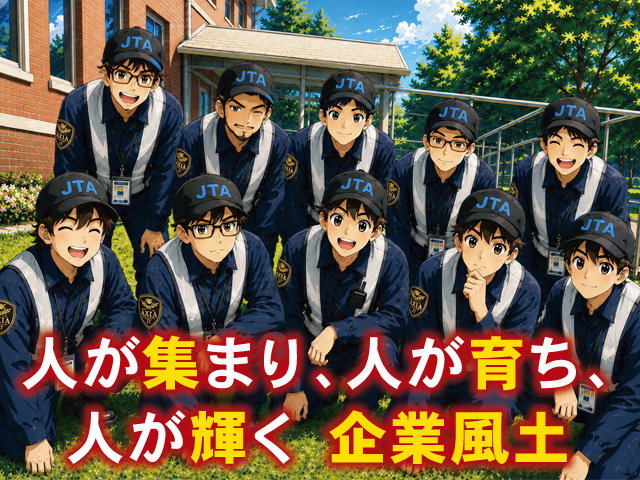 警備スタッフの集合イラスト