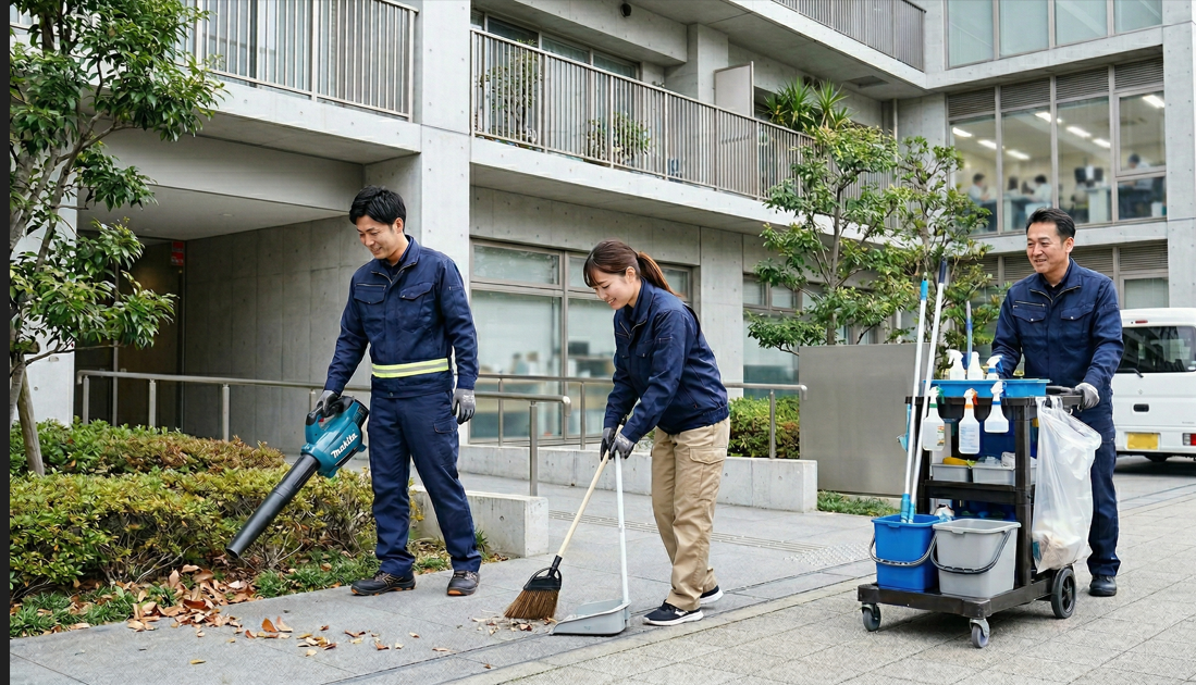 巡回清掃男女