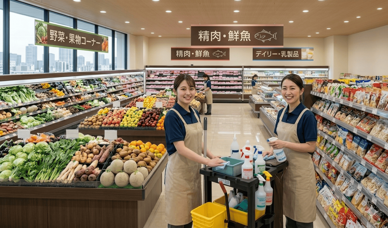 開店前スーパー男女②