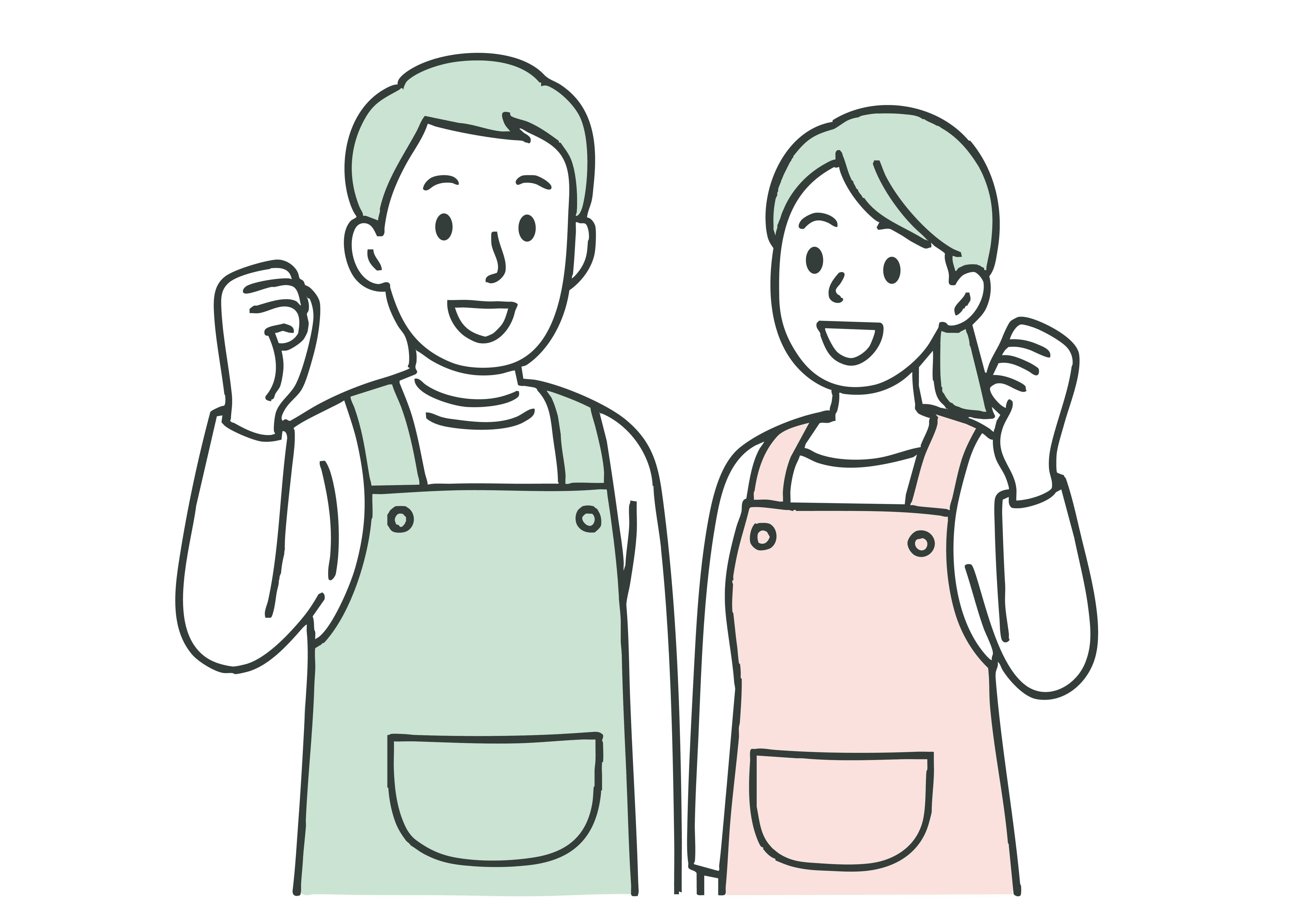 保育士　男女イラスト