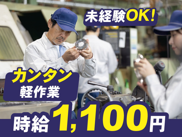 検査する男女