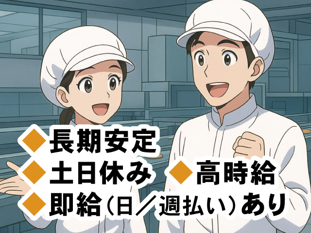 食品工場でお仕事