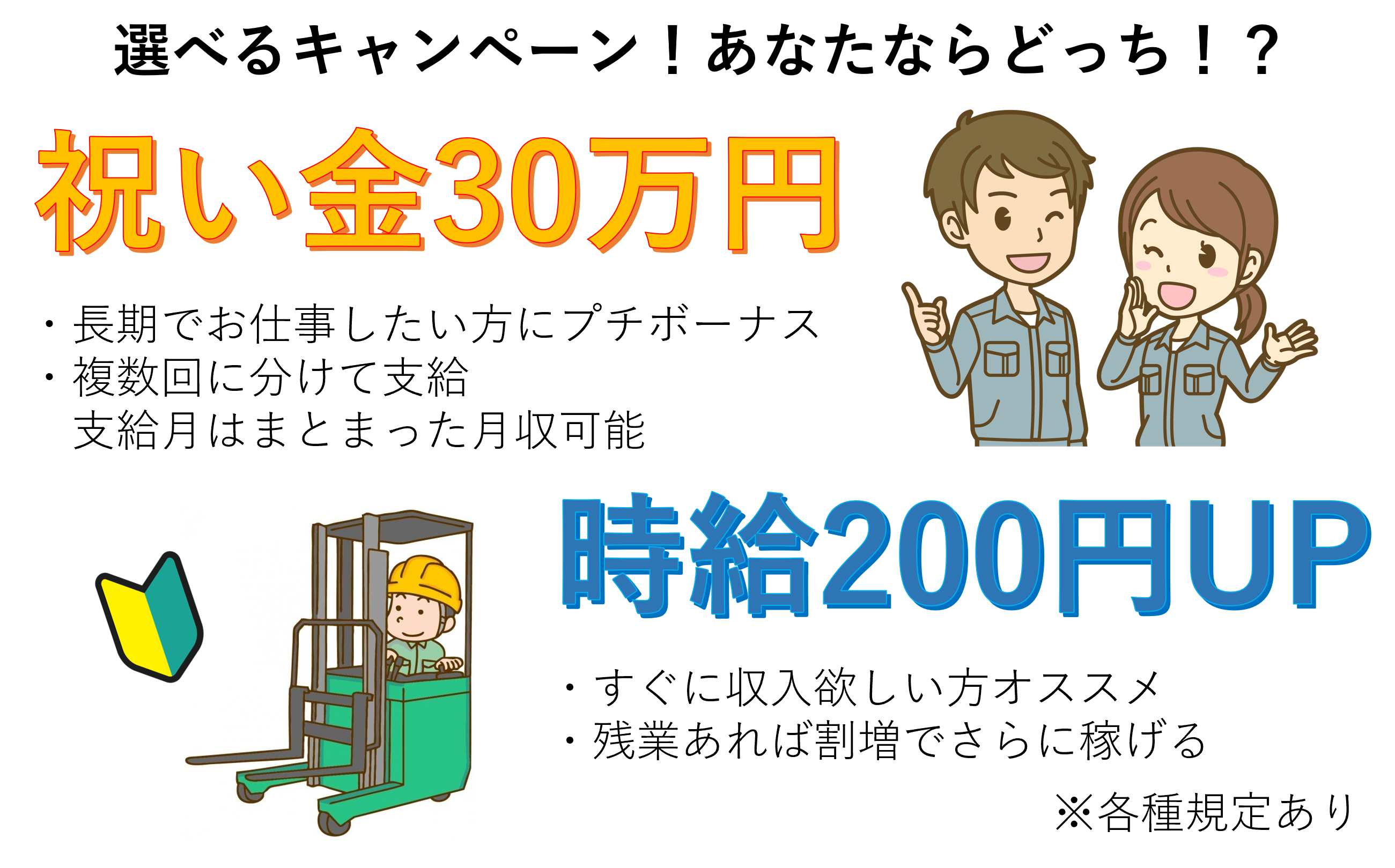 選べるキャンペーン