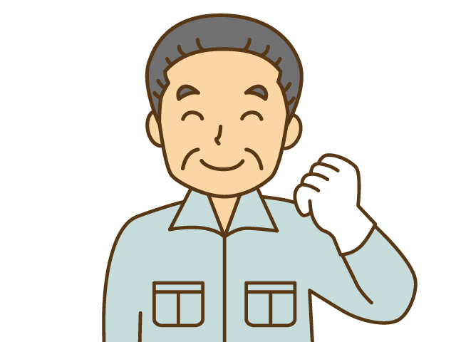 作業服を着た男性のイラスト