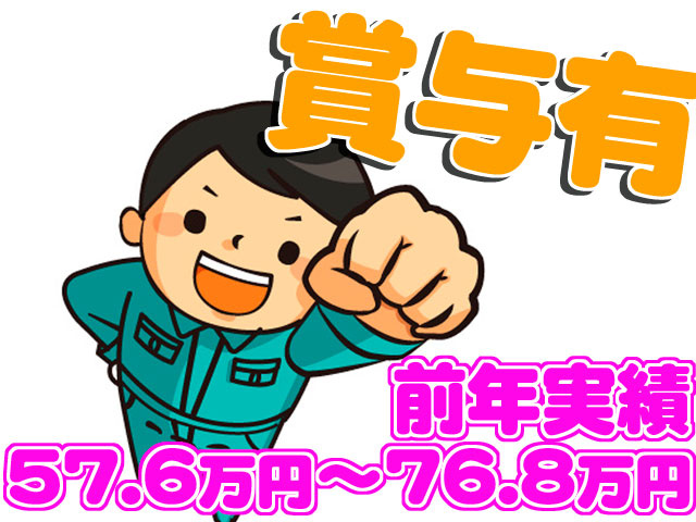 賞与有（前年実績576,000円～768,000円）