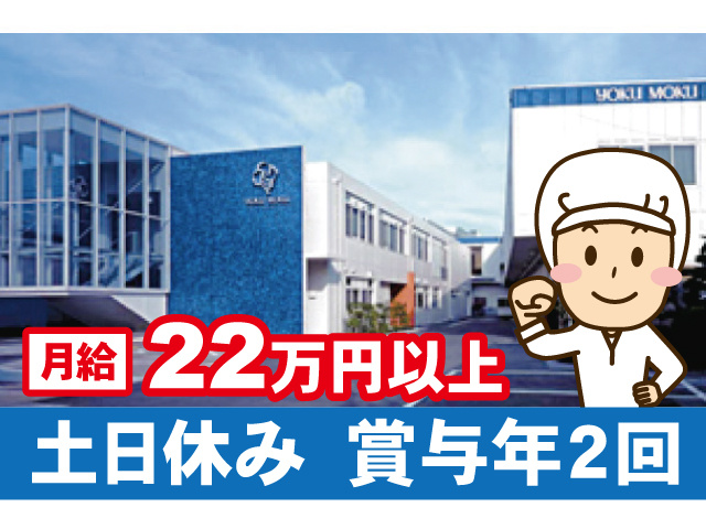 月給22万円以上、土日休み、賞与年2回