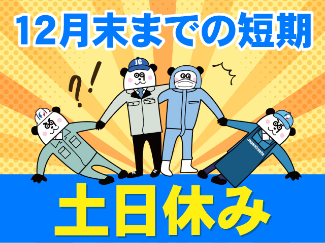 12月末までの短期。土日休み