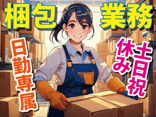 倉庫内作業スタッフ／梱包／土日祝休み／日勤専属