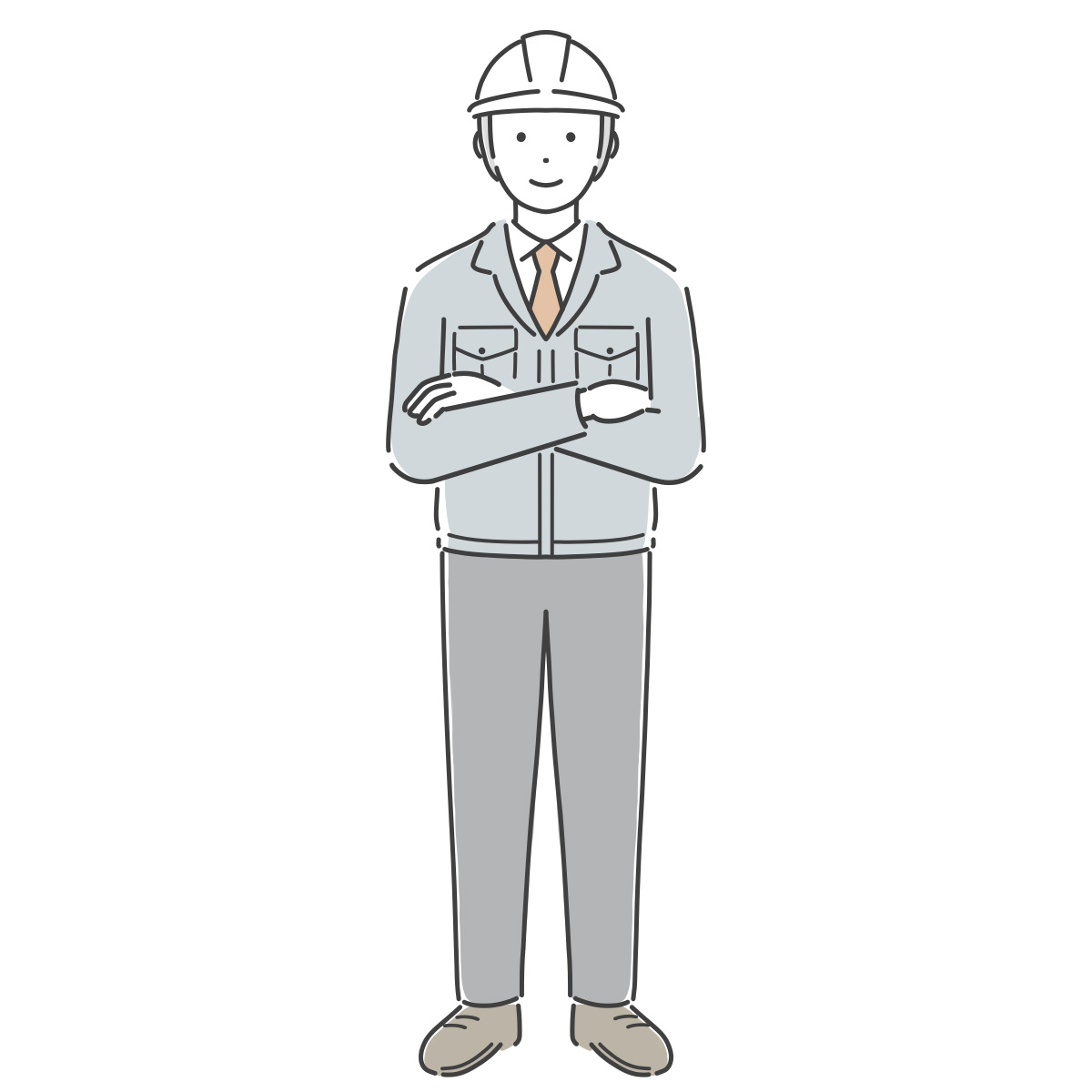 作業着の男性　イラスト