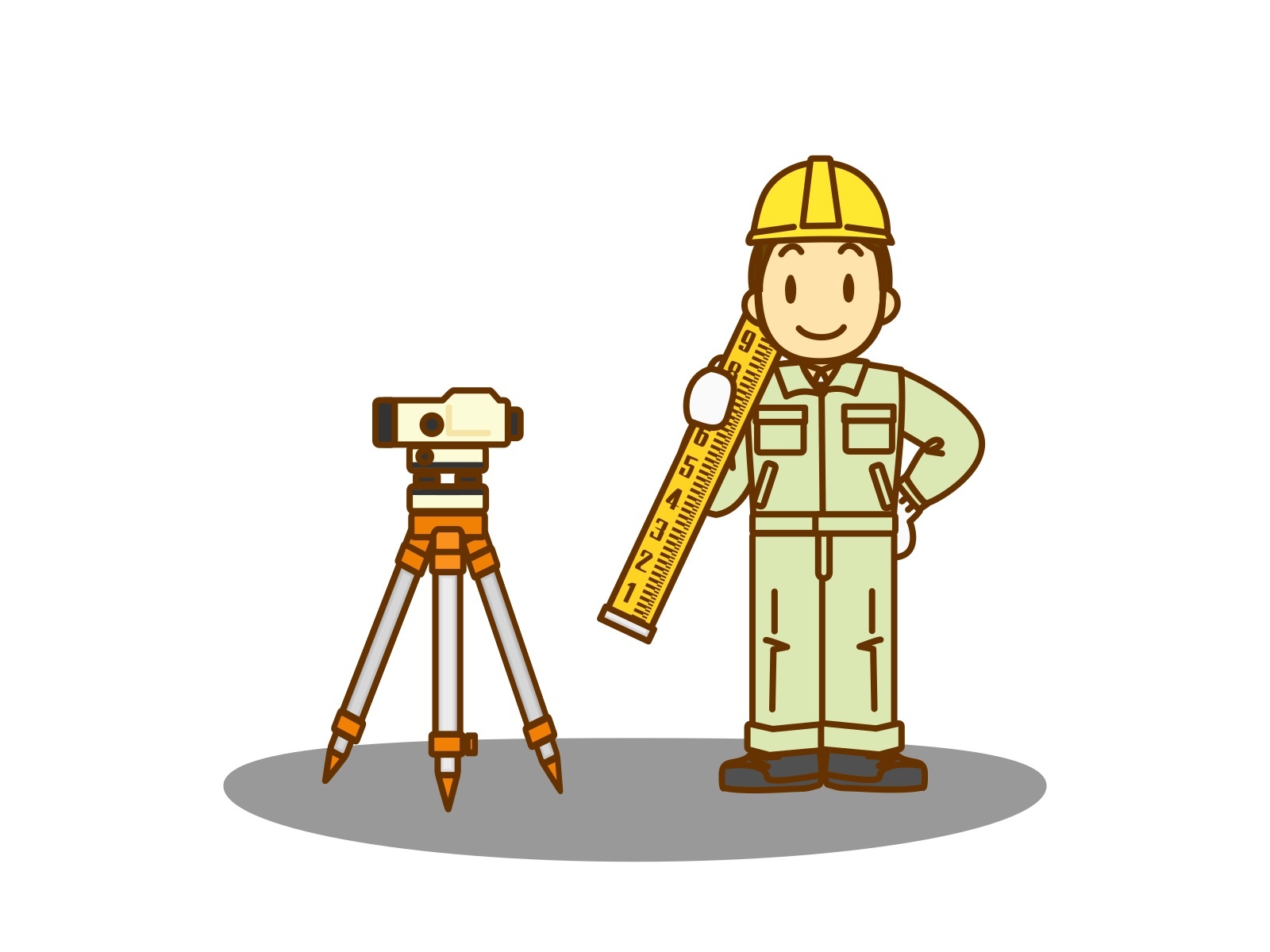 測量士　イラスト