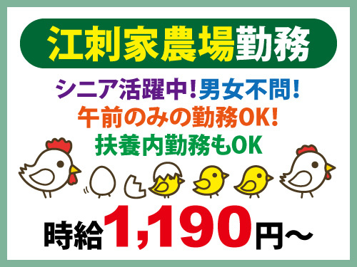 集卵作業／ミドルOK／シニアOK／カンタン作業／時間相談OK